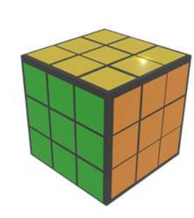 Dataset represented as an assembled 3D cube with colored faces